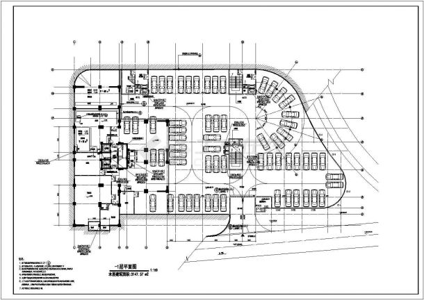 某三十二层高层住宅建筑施工图纸CAD图纸-图二