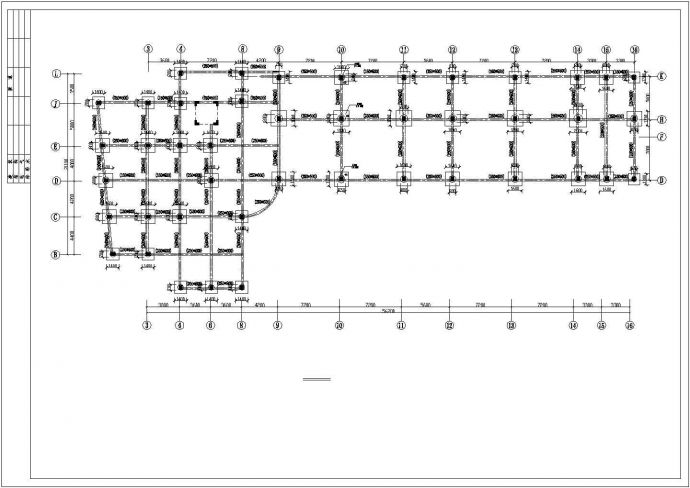 北京西单地区某4500平米6层框架结构综合楼全套结构设计CAD图纸_图1
