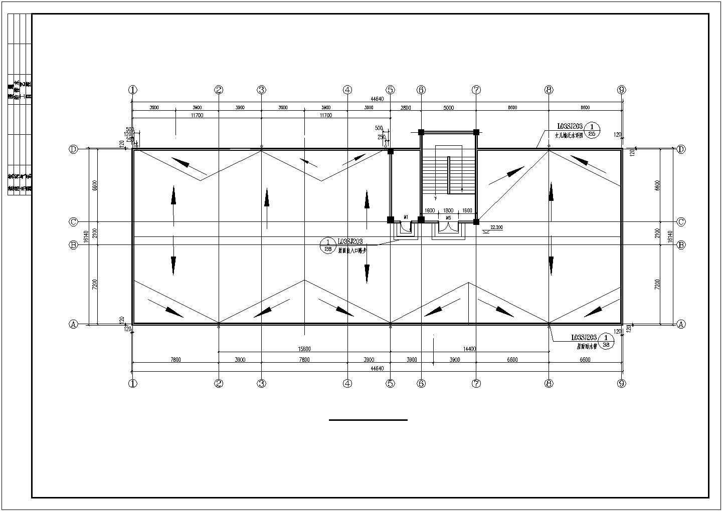 北京某公司4400平米6+1层钢混框架结构办公楼全套建筑设计CAD图纸