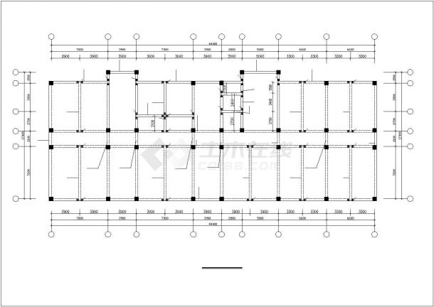 常州某环保公司6层框架结构办公楼全套结构设计CAD图纸-图一