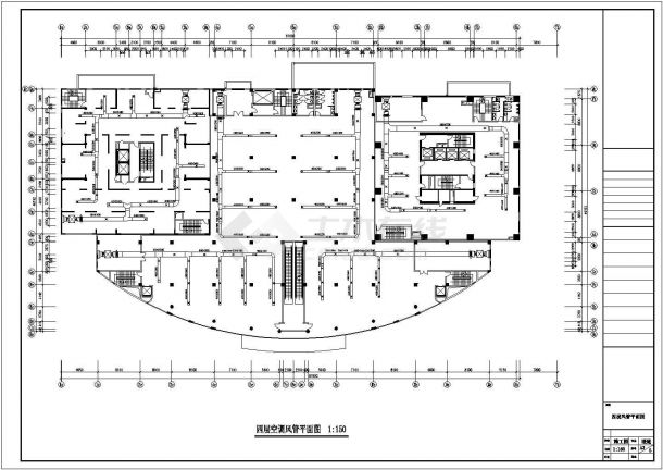 东台市某商业建筑空调及通风系统设计施工CAD图纸-图二