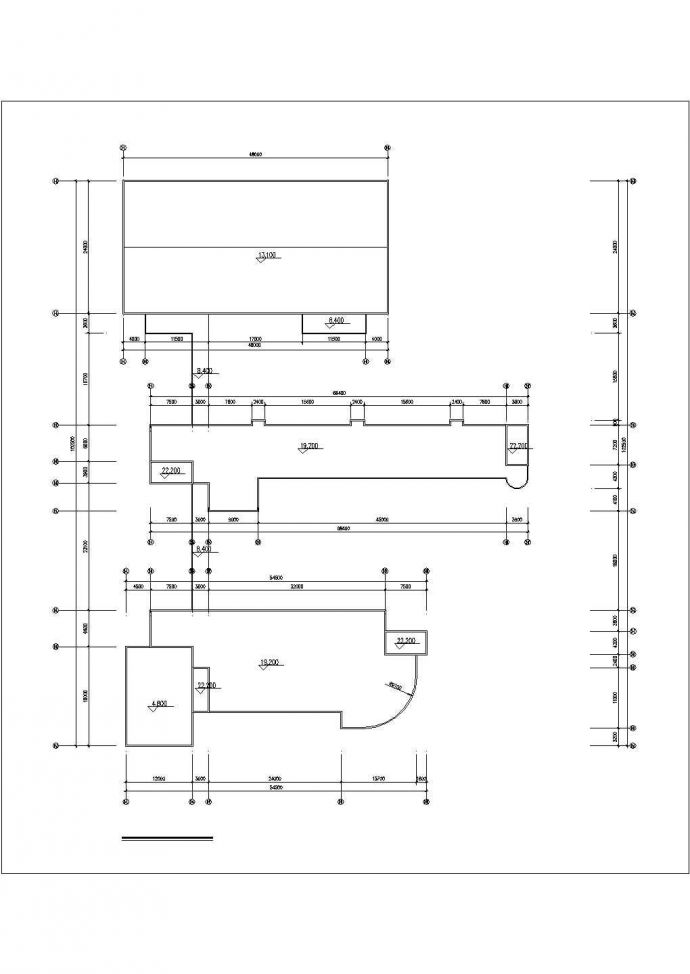 南京某中学3900平米五层框架结构教学楼平立剖面设计CAD图纸_图1