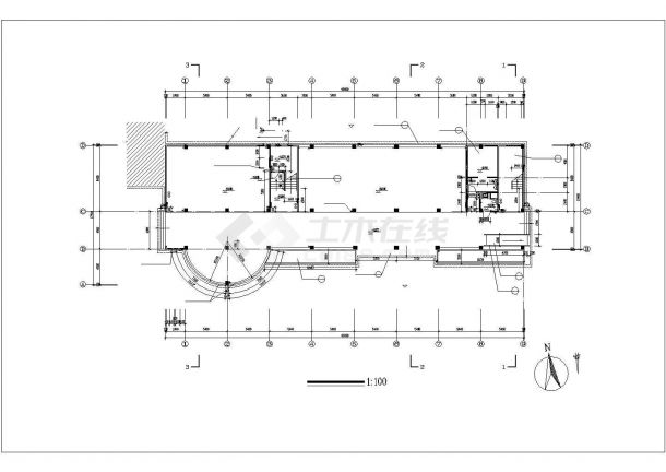 湘潭市某中学5200平米五层框架结构教学综合楼建筑设计CAD图纸-图一