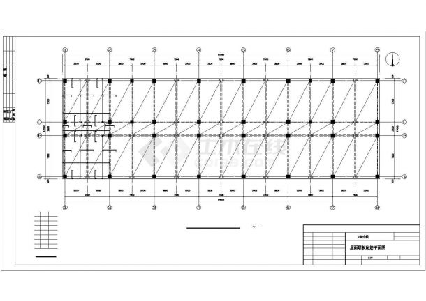 2900平米3层现浇钢混框架结构办公楼全套结构设计CAD图纸-图二