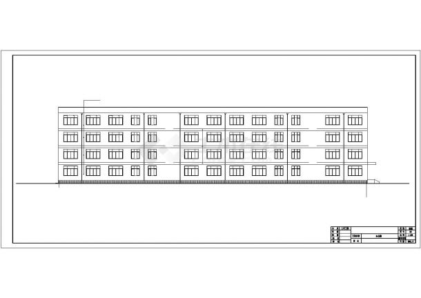 宁波市某工厂3910平米4层框架结构办公楼建筑设计CAD图纸-图一