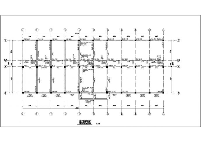 宿迁市某大型制造厂五层框架结构办公楼全套结构设计CAD图纸_图1