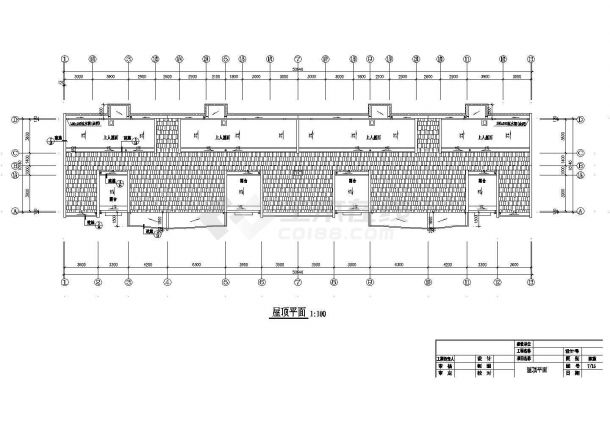 威海市武阳花园小区3360平6层砖混结构住宅楼建筑设计CAD图纸（含跃层）-图一