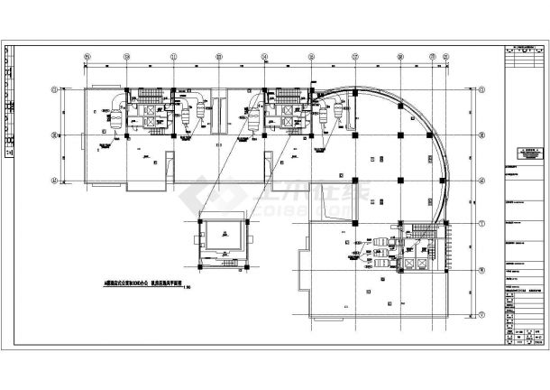 昆山市某国际商贸中心通风空调及防排烟设计施工CAD图纸-图一