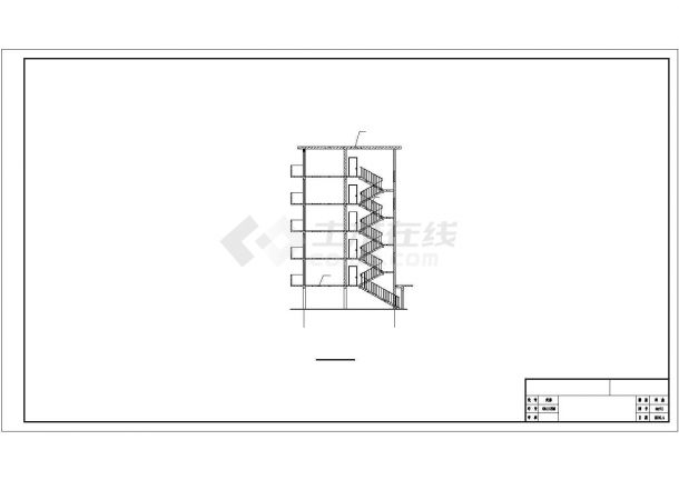 泸州市某小区2500平米6层框架结构住宅楼建筑设计CAD图纸-图二