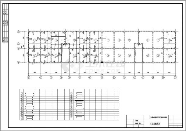 3050平米6层砖混结构住宅楼建筑+结构设计CAD图纸（底层含车库）-图一