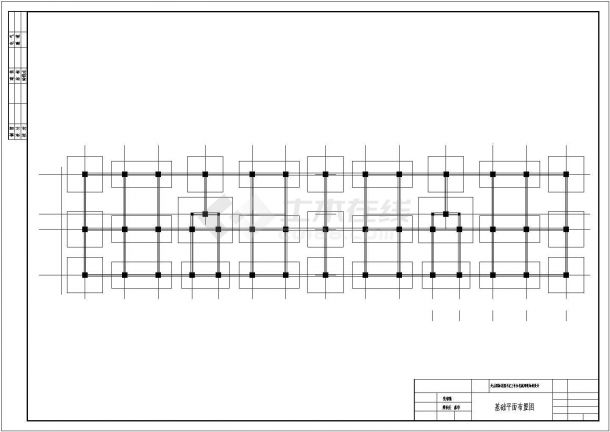 3050平米6层砖混结构住宅楼建筑+结构设计CAD图纸（底层含车库）-图二