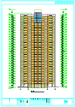 [湖南]高层框架剪力墙结构板式住宅建筑cad设计图_图1