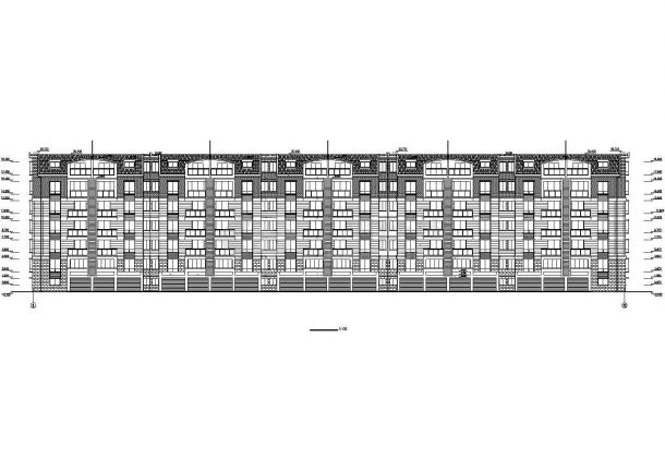 西安市某企业家属院5层混合结构住宅楼建筑设计CAD图纸（含车库和阁楼）-图一