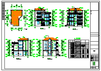 [新农村]某四层自宅别墅建筑cad设计施工图纸_图1