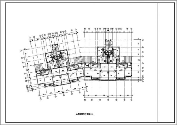 [辽宁]多层联排别墅给排水施工CAD图纸-图二