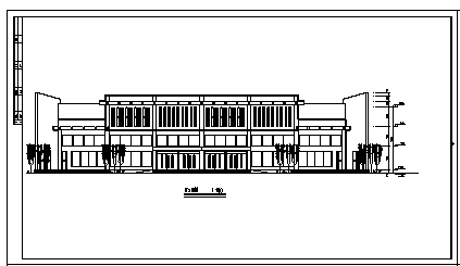 汽车站设计_某县城三层现代风格长途汽车站建筑施工cad图纸-图二