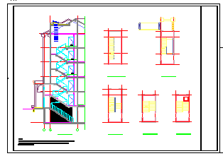 某地区多层住宅楼梯结构整套cad配筋详图-图二