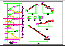 某地区多层住宅楼梯结构整套cad配筋详图