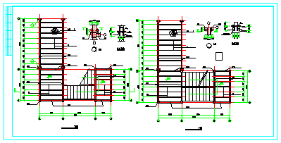 某钢结构走廊楼梯cad设计施工图纸-图二
