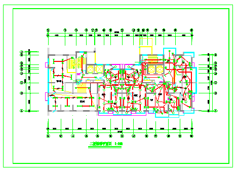 某高层住宅楼施工设计电气CAD图纸-图二