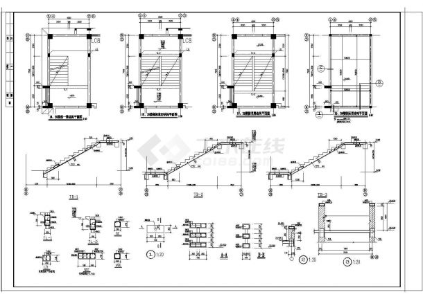多层大跨度厂房结构设计施工图-图二