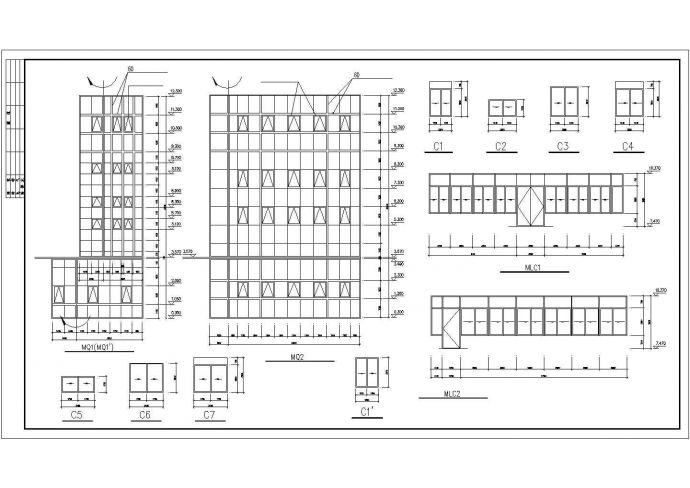 成都某小区1760平米三层框架结构现代化会所建筑设计CAD图纸_图1