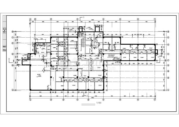 某度假区1500平米2层框架结构休闲会所平立剖面设计CAD图纸-图二