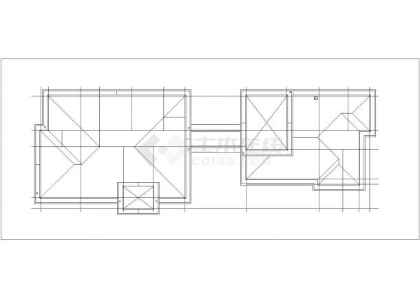 占地330平米2层砖混结构单体别墅全套建筑设计CAD图纸-图一