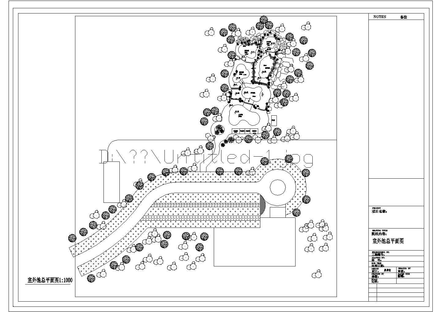 某惠州室外水疗CAD节点剖面构造设计图
