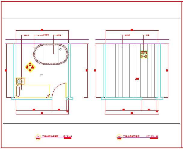 某大型浴场设计施工木桶浴CAD完整节点剖面大样图