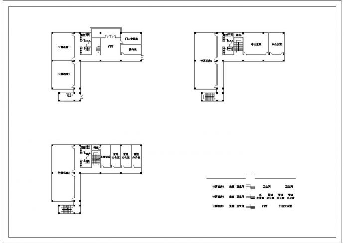 某科技学校培训管理中心CAD详细完整施工图_图1