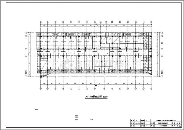 兰州市某甲级医院5层框架结构住院部全套结构设计CAD图纸-图一