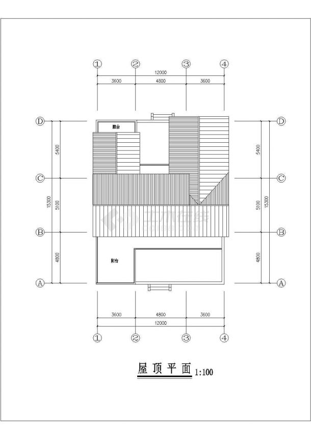 青岛市万福花园小区3层砖混结构住宅楼建筑设计CAD图纸-图一