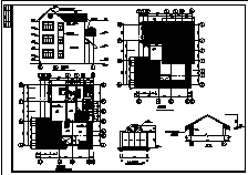 扬州某高档别墅住宅楼结构建筑设计施工cad图纸-图二