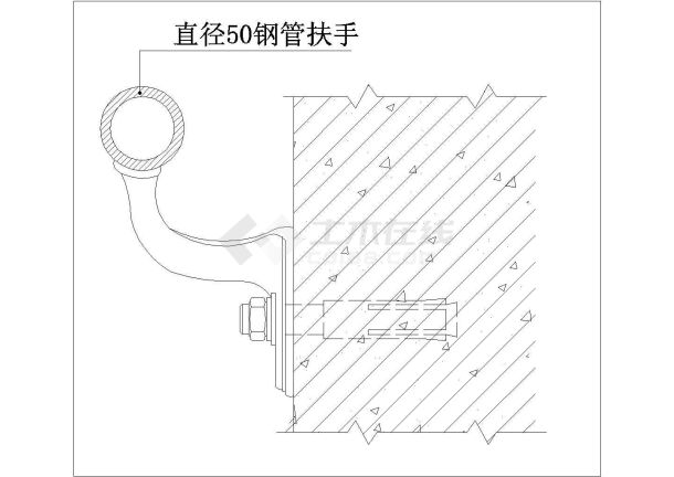 某楼梯CAD节点施工完整图纸-图一