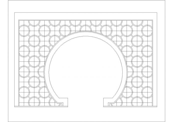 某中式隔墙CAD平面节点施工图_图1