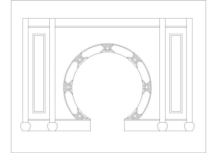 某中式隔墙CAD全套完整设计图_图1