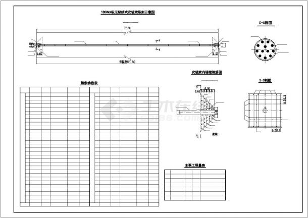 【最新】某导流底孔闸墩预应力锚索结构设计CAD图纸-图二
