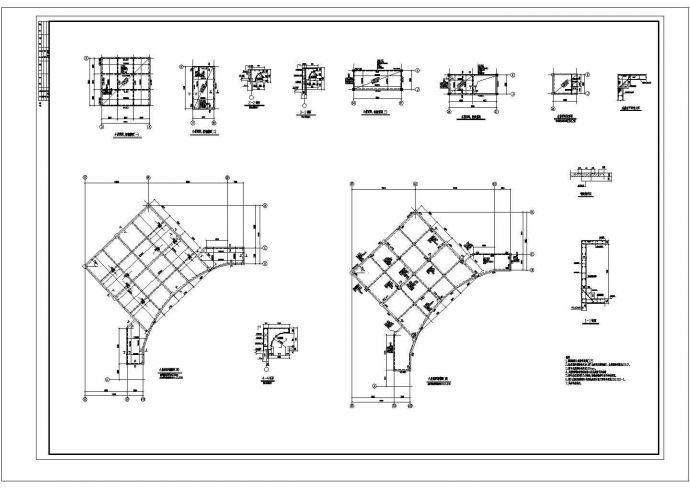某多层酒店设计cad全套结构施工图（标注详细）_图1