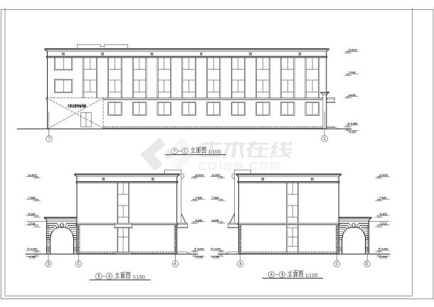 某多层层1791平米学生宿舍楼CAD图纸设计（长40.7米 宽14.6米）-图一