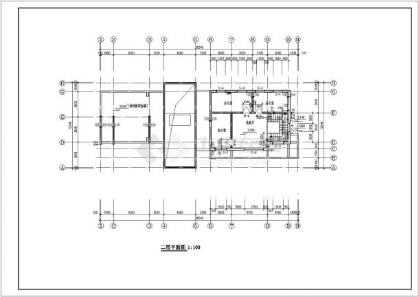 某湿地公园公共厕所CAD建筑设计完整详细施工图-图二