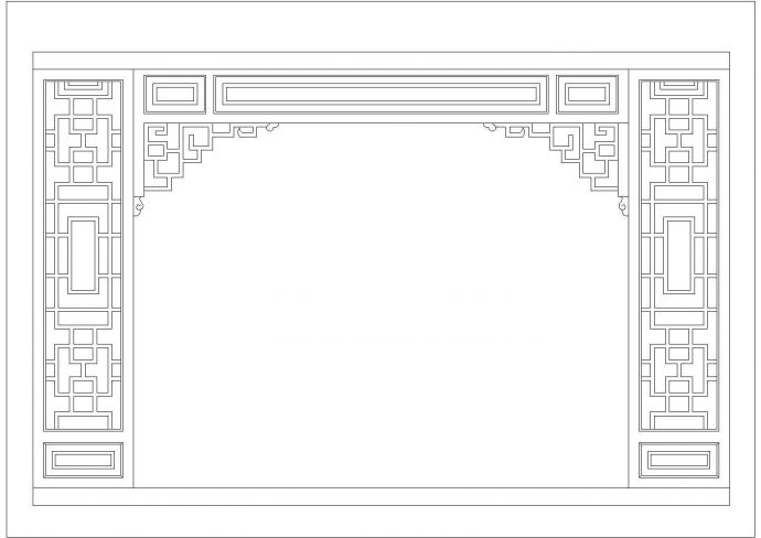 某中式隔墙CAD详细节点构造图_图1