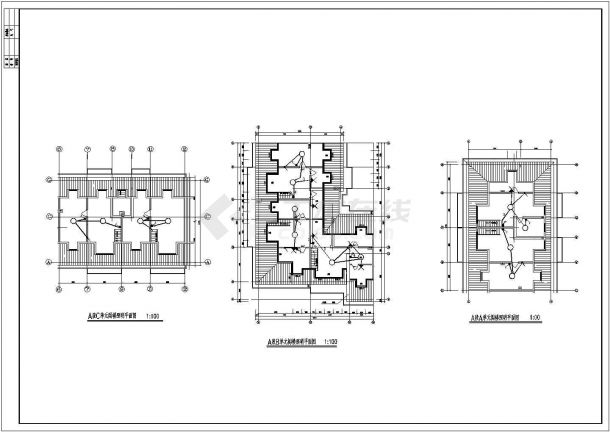 多层住宅楼电气及弱电系统设计施工cad图纸（图纸齐全，共十六张）-图一