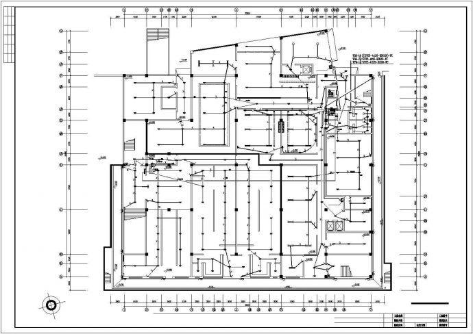北京某大学1万平米五层框架结构学生餐厅全套电气设计CAD图纸_图1