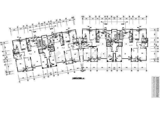[广东]多层住宅楼群给排水消防施工cad图（含排水系统图）-图二