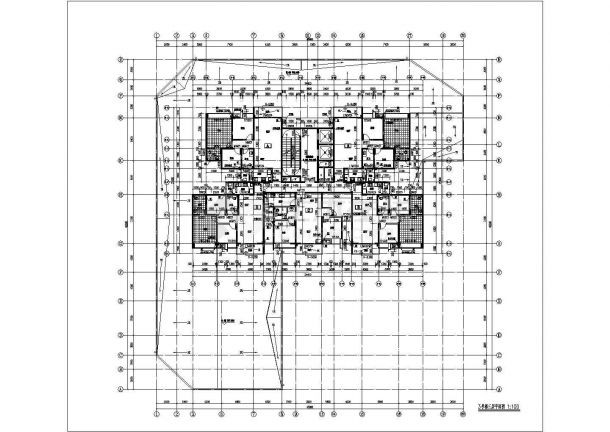 2.5万平米28层框架结构商住楼建筑设计CAD图纸（1-2层商用/2套方案）-图一