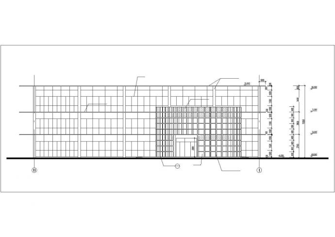 南昌某小区某3层框架结构活动会所建筑设计CAD图纸_图1