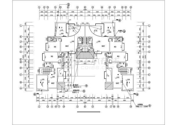 某现代化度假村1750平米2层框架结构休闲综合楼建筑设计CAD图纸-图二