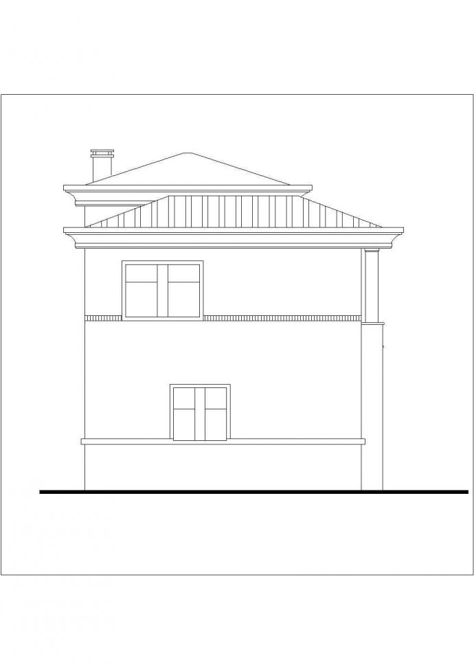 275平米2层砖混结构单体别墅全套建筑设计CAD图纸_图1