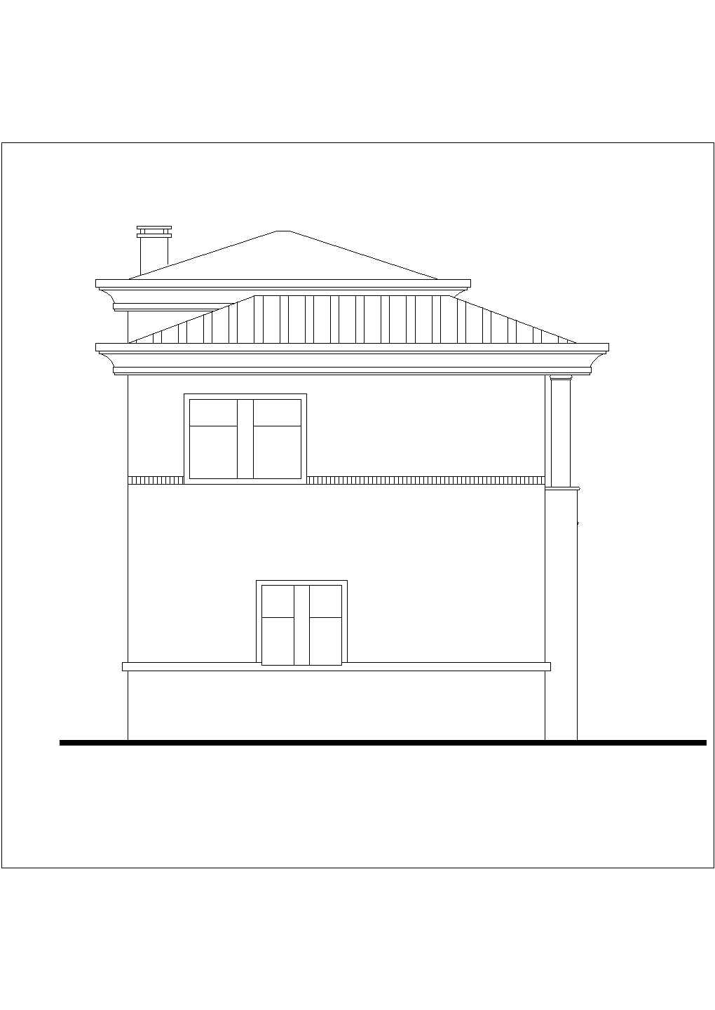 275平米2层砖混结构单体别墅全套建筑设计CAD图纸